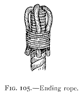 Illustration: FIG. 105.—Ending rope.